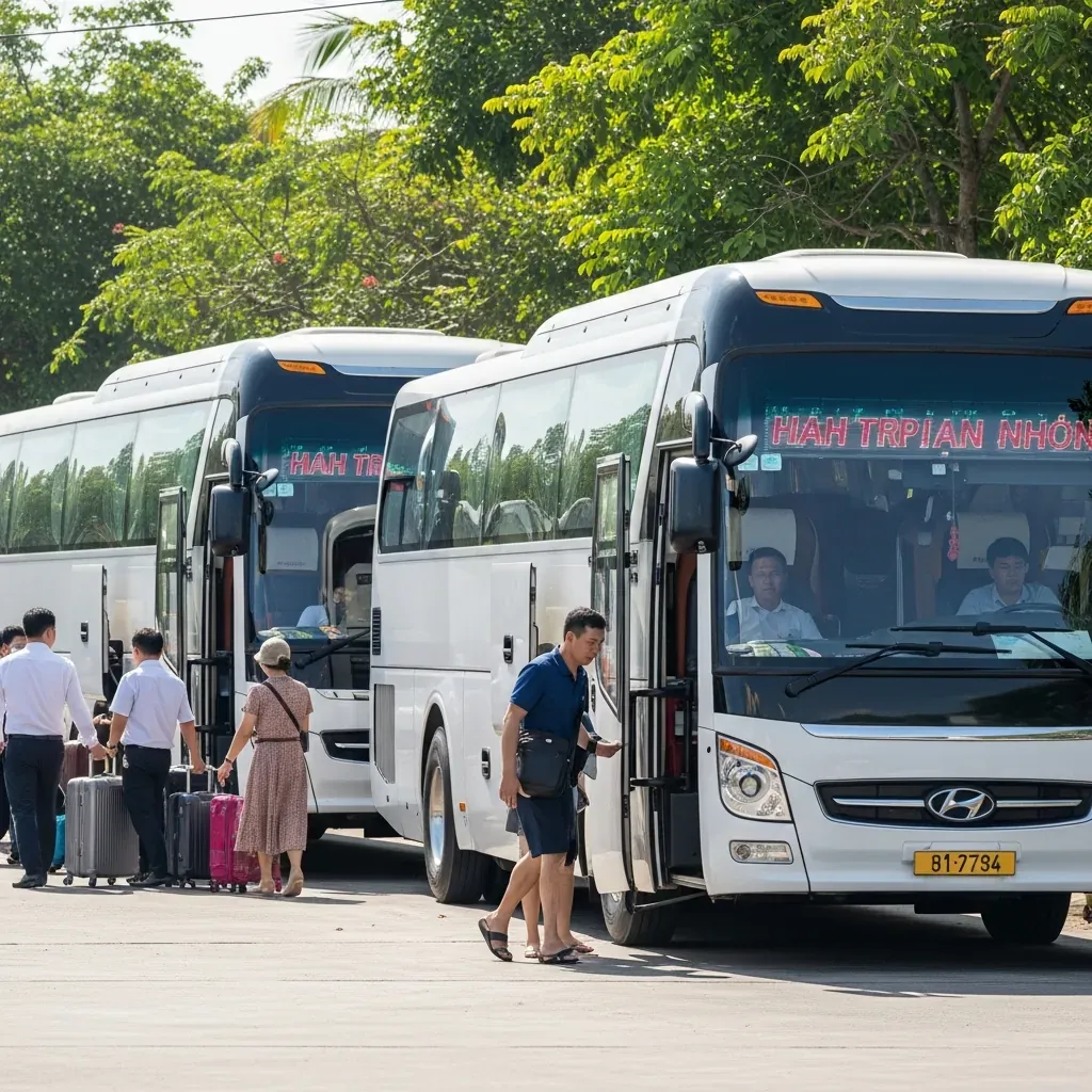 Các nhà xe giường nằm và limousine tại bến