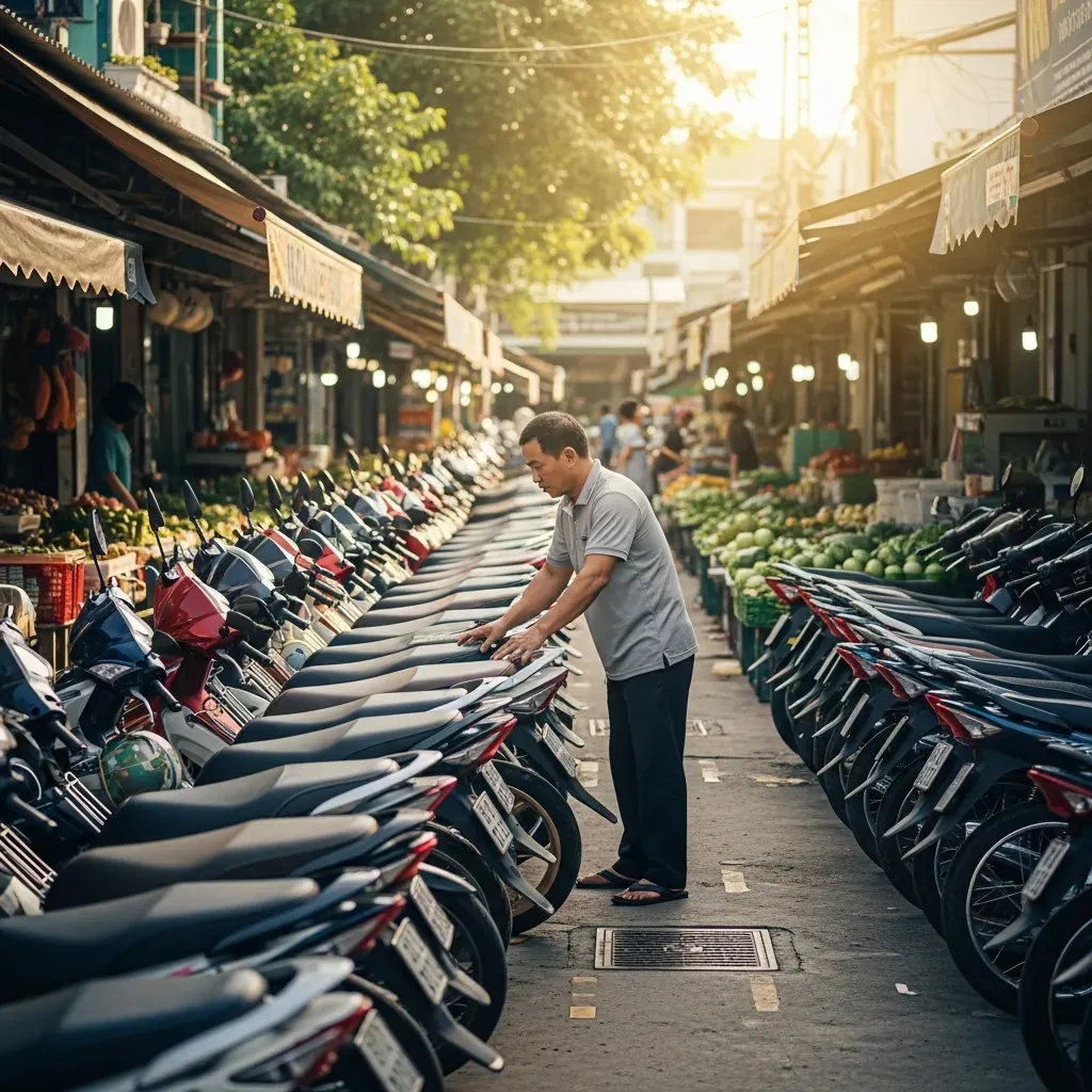 Bãi giữ xe ban ngày trước chợ An Nhơn Gò Vấp