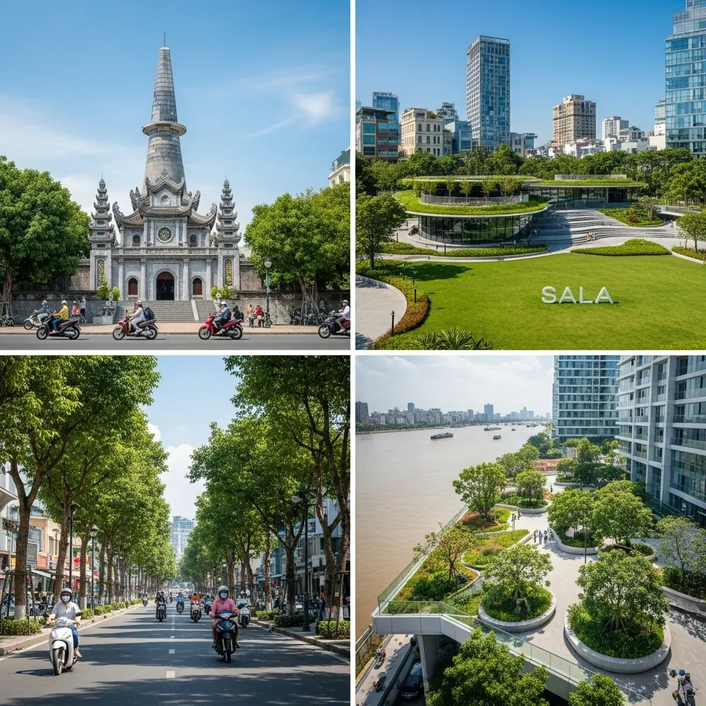 Lịch trình nửa ngày khám phá khu Thủ Thiêm gồm chùa và các công viên