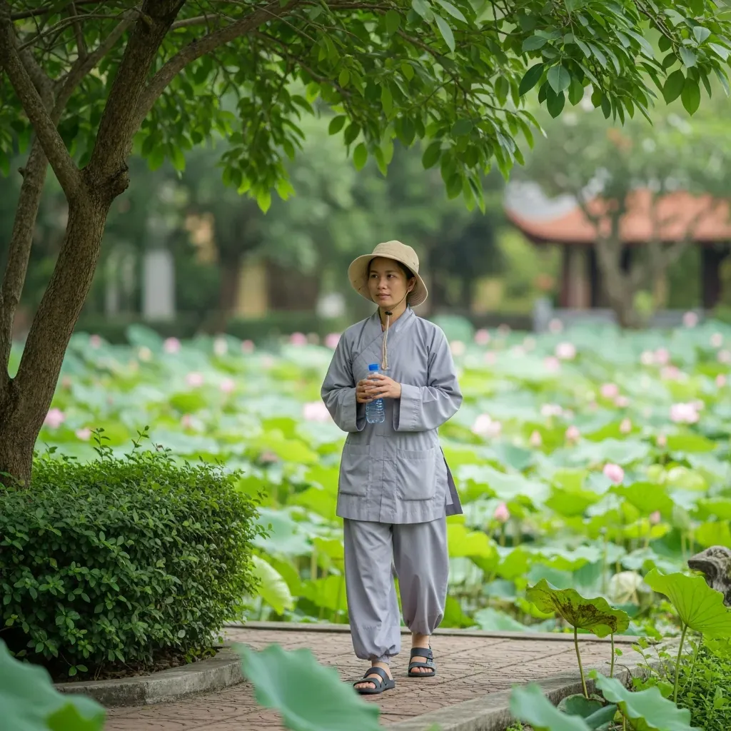 Trang phục kín đáo và lịch sự phù hợp khi vào chùa