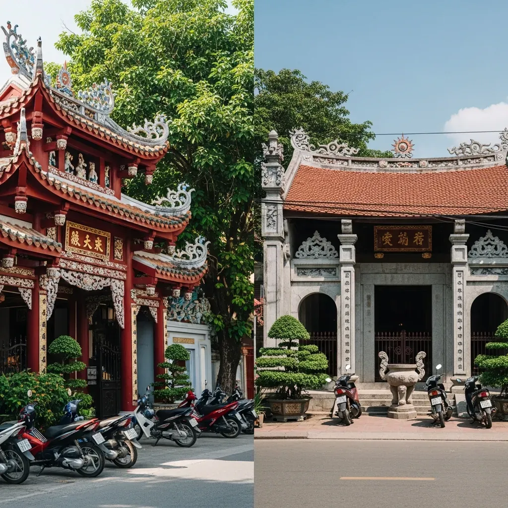 Hai hội quán người Hoa ở Chợ Lớn với kiến trúc khác nhau