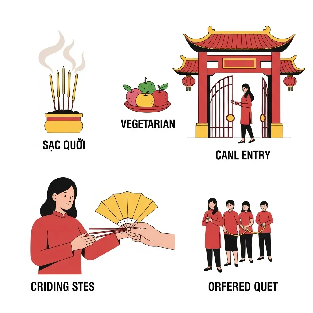 Minh họa các điều cấm kỵ và lỗi thường gặp khi làm lễ