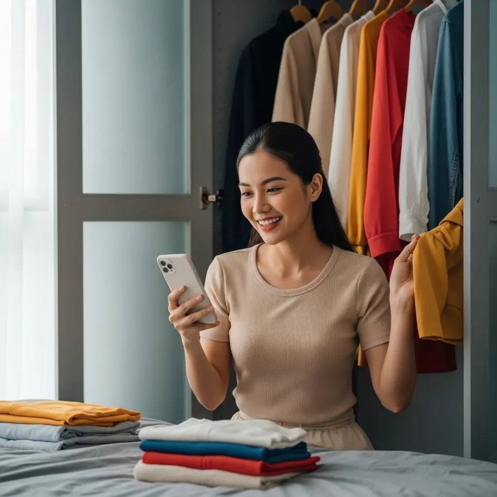 Người Việt mở tủ chọn đồ và đặt lịch ký gửi qua điện thoại
