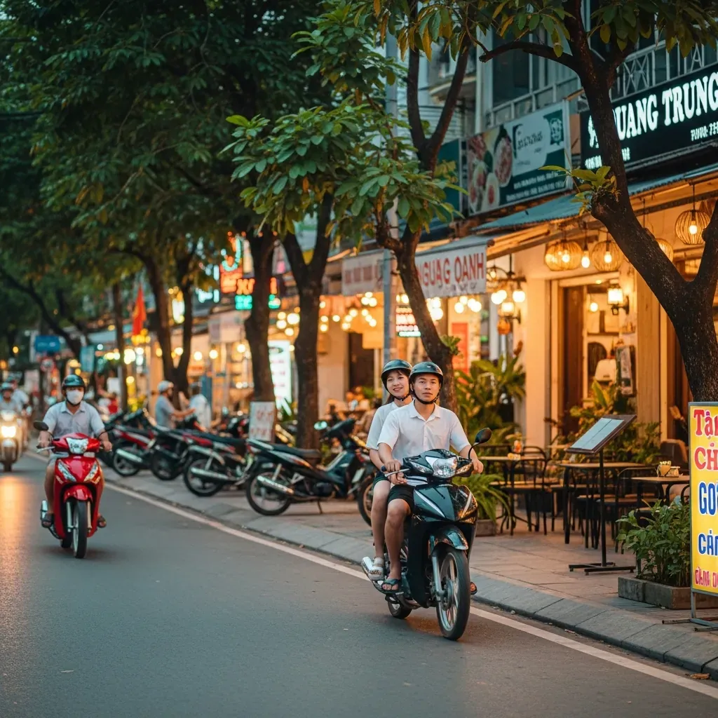 Cặp đôi dạo buổi tối quanh Nguyễn Oanh và Quang Trung ở Gò Vấp