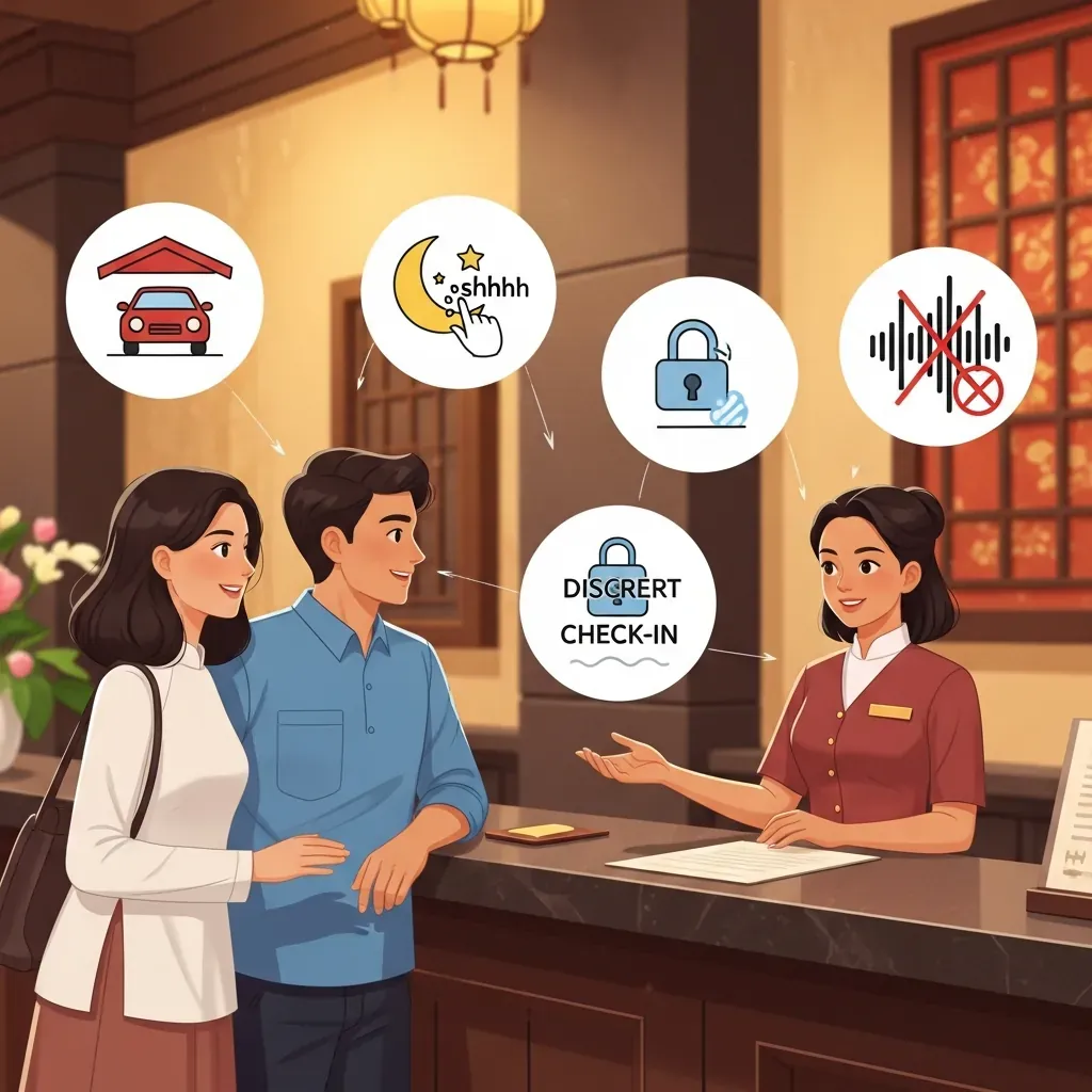 Cặp đôi hỏi lễ tân về riêng tư, cách âm và chỗ đỗ xe