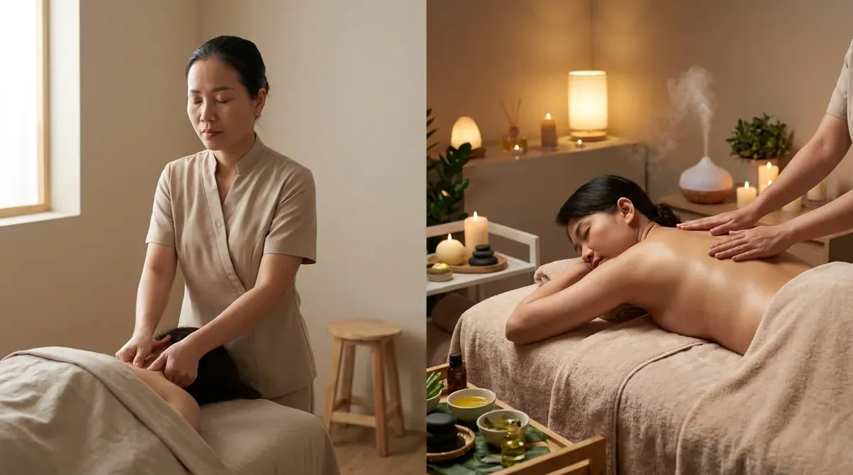 So sánh giữa massage khiếm thị bấm huyệt trị liệu và massage thư giãn thông thường