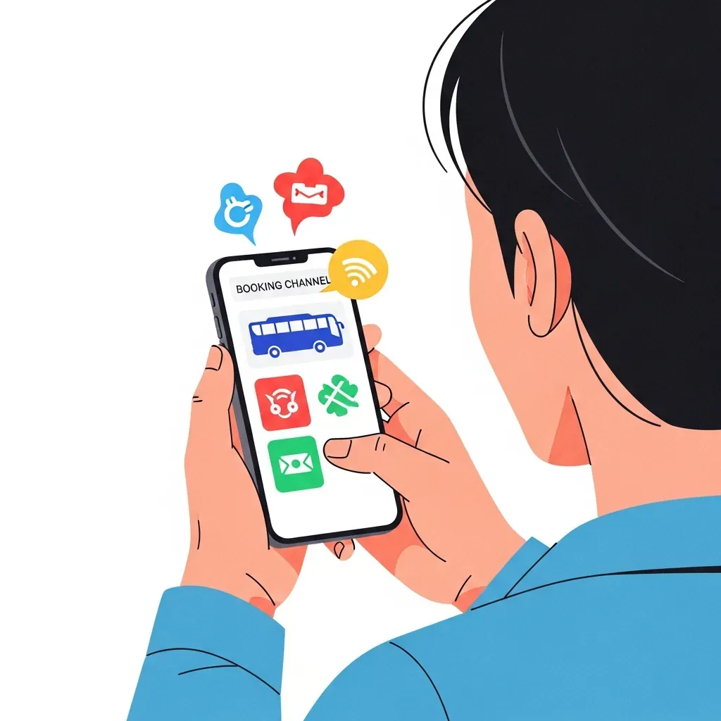 Đặt vé xe qua các kênh chính thức trên điện thoại