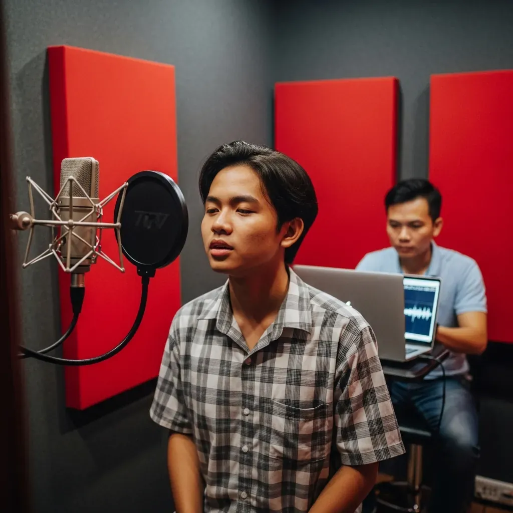 Không gian thu âm tại Thu Âm Việt, quận Gò Vấp.