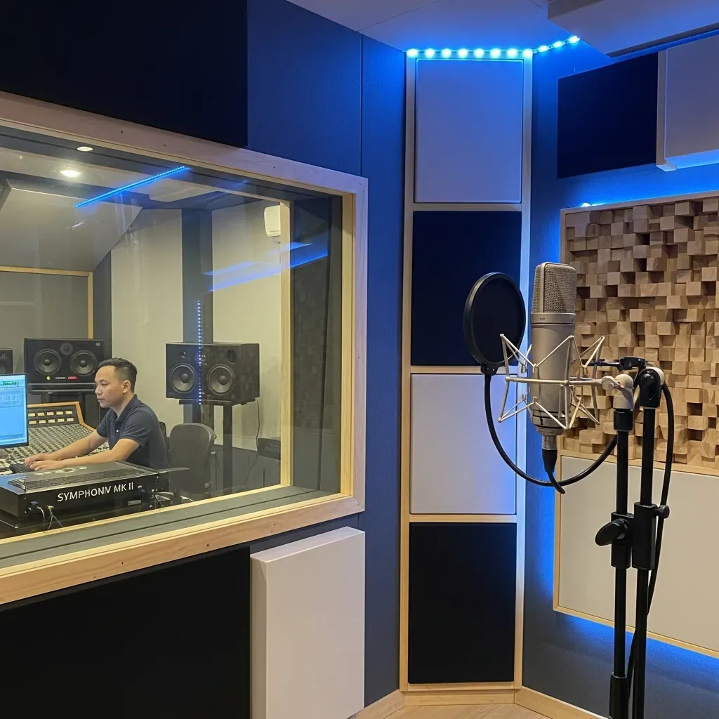 Phòng thu Nguyễn Báu Studio với micro Neumann U87Ai và thiết bị chuyên nghiệp