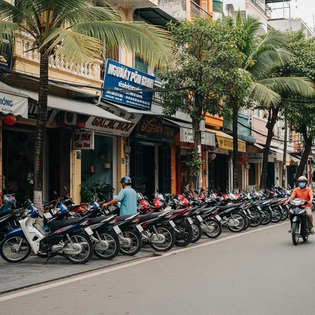 Bãi giữ xe máy ở khu Chợ Lớn Quận 5