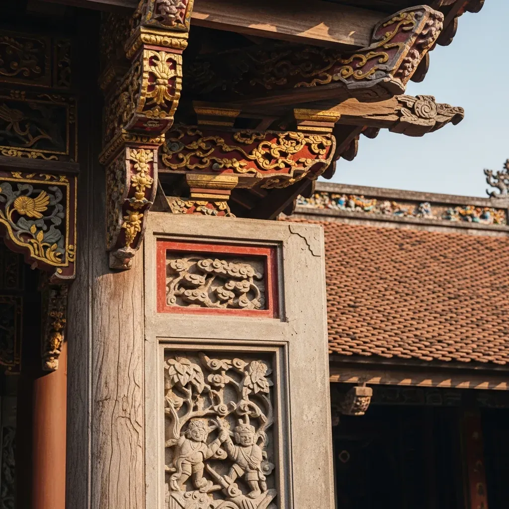 Kiến trúc gỗ đá cổ của Hội quán Hà Chương