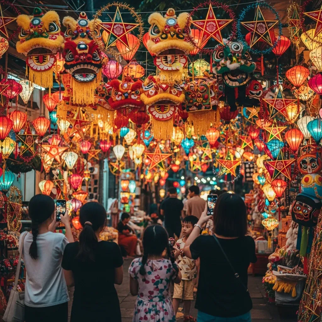 Phố lồng đèn Lương Nhữ Học rực rỡ mùa Trung thu