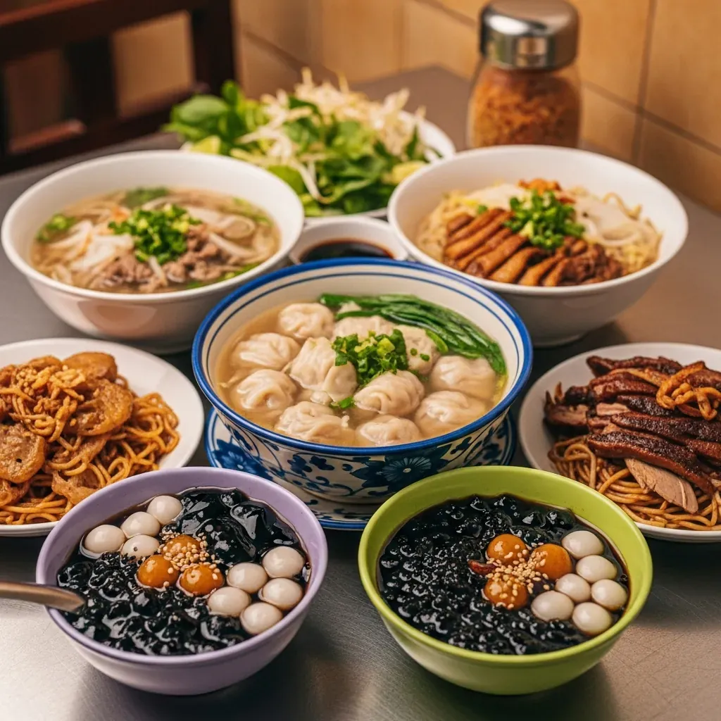 Sủi cảo, chè và mì ở Quận 5