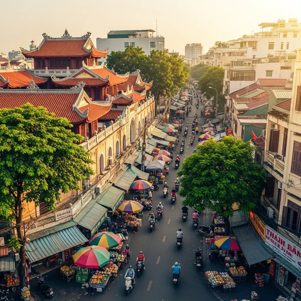 Toàn cảnh khu Chợ Lớn Quận 5 với hội quán cổ và chợ sầm uất
