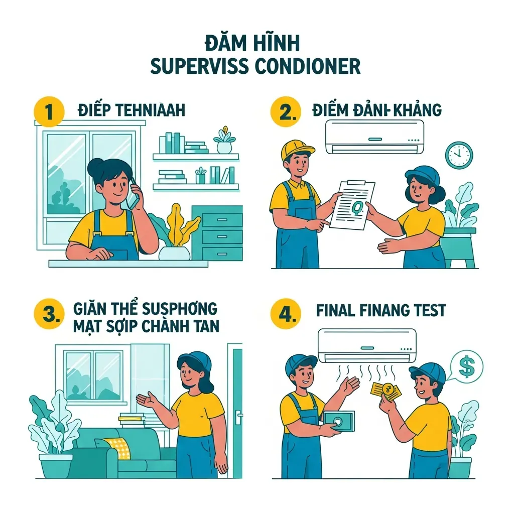 Quy trình bốn bước thuê và giám sát thợ sửa máy lạnh