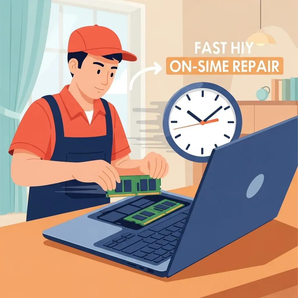 Thời gian sửa máy tính nhanh tại chỗ