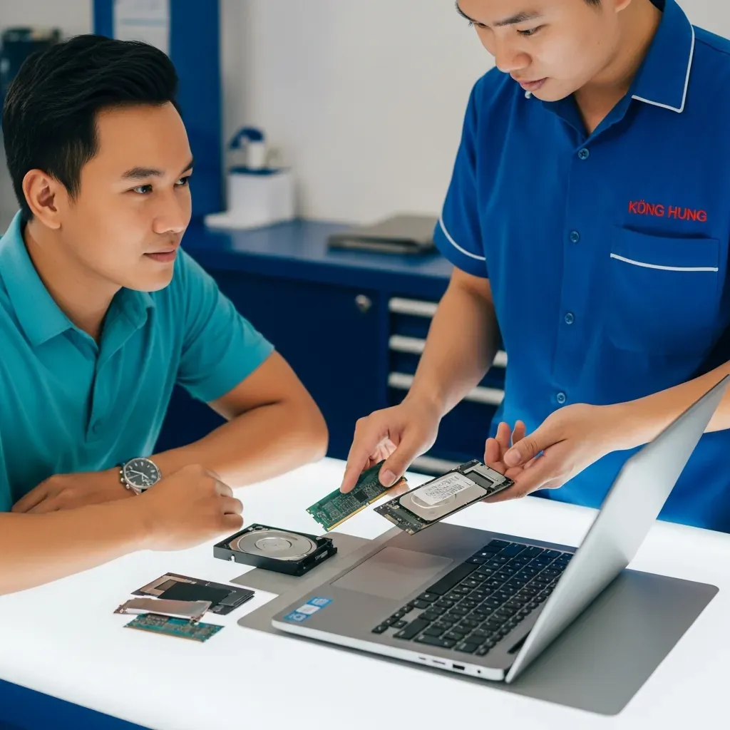 Tiệm minh bạch cho khách quan sát quá trình sửa máy