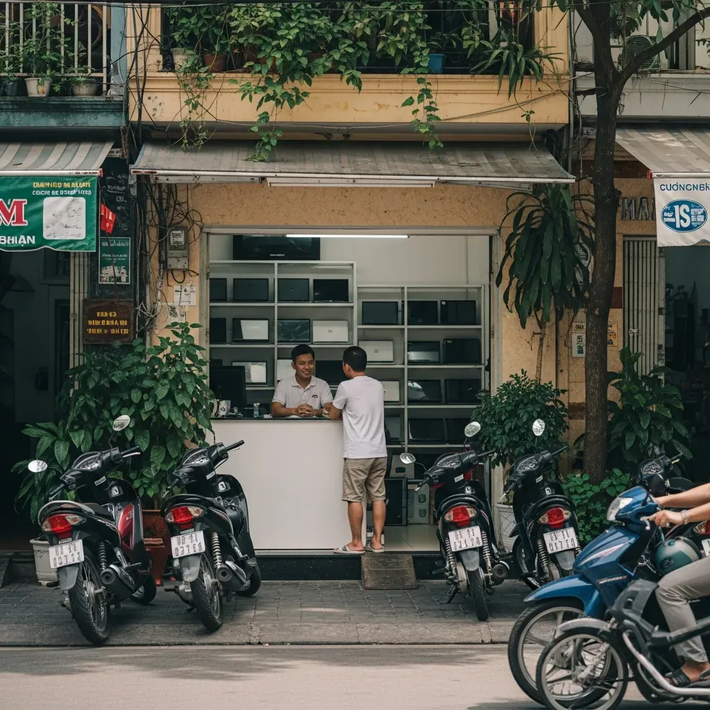 Cửa hàng sửa máy tính có địa chỉ vật lý tại Quận 8