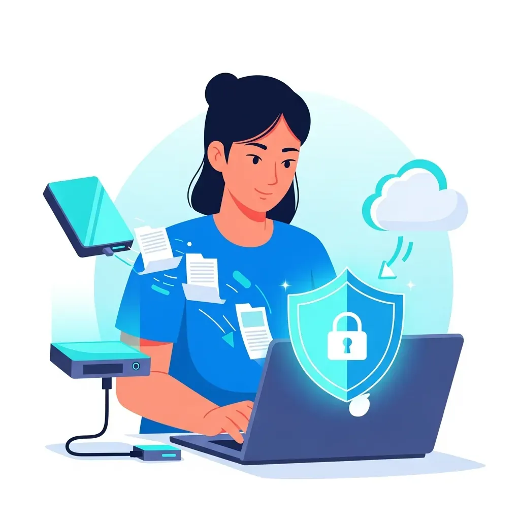 Sao lưu và bảo vệ dữ liệu trước khi giao máy