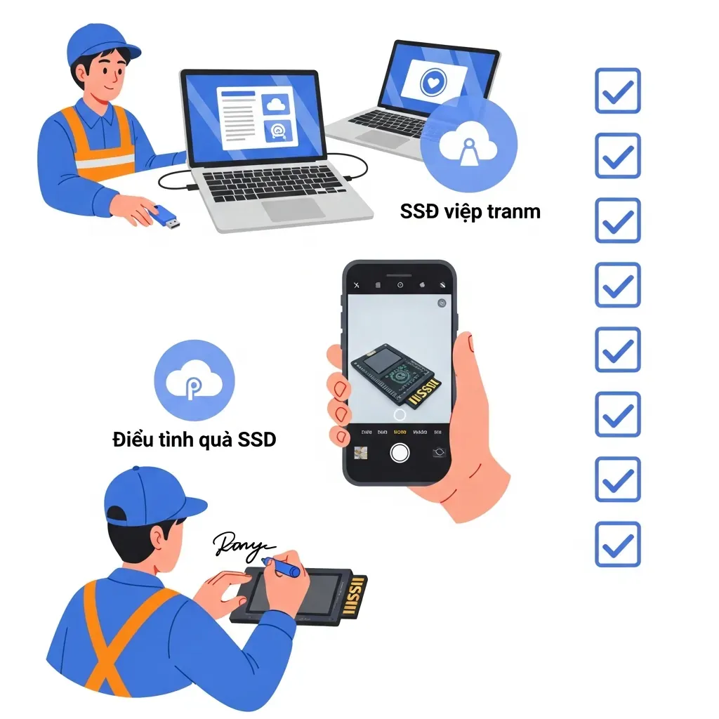 Checklist bảo vệ máy và dữ liệu trước khi giao tiệm