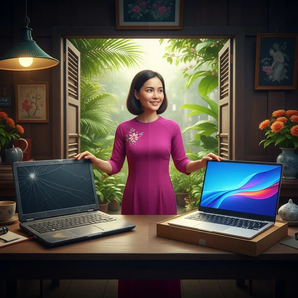 Người dùng đang cân nhắc giữa sửa máy cũ và mua máy mới, với hai lựa chọn đối lập.