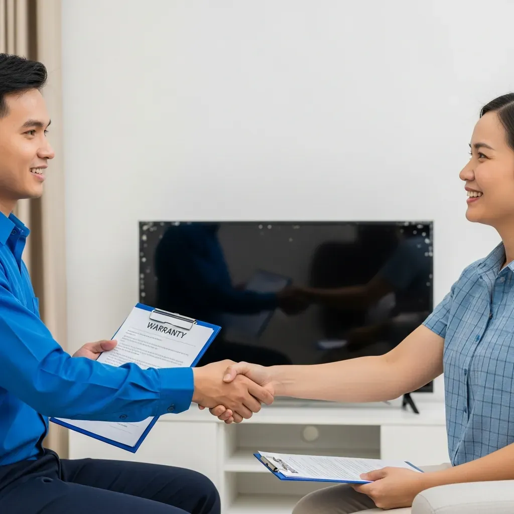 Quy trình sửa tivi công bằng với báo giá và phiếu bảo hành rõ ràng