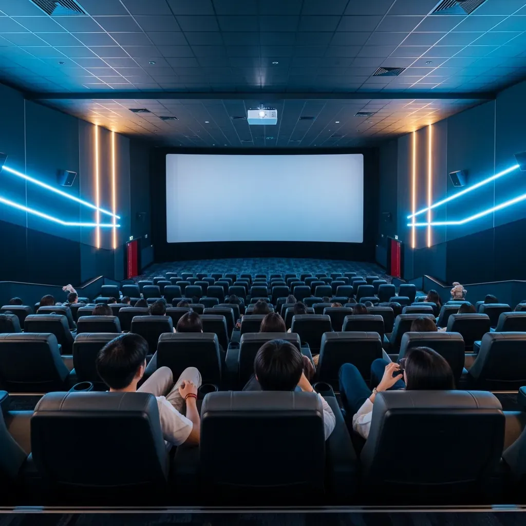Phòng chiếu phim hiện đại của Galaxy Cinema tại tầng 3 Thiso Mall