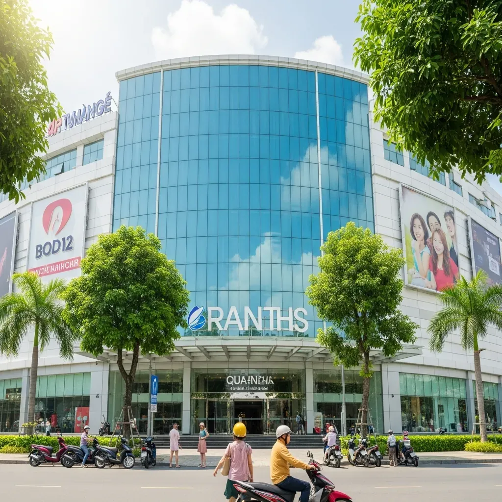 Toàn cảnh bên ngoài Aeon Mall Bình Tân rộng lớn dưới trời nắng