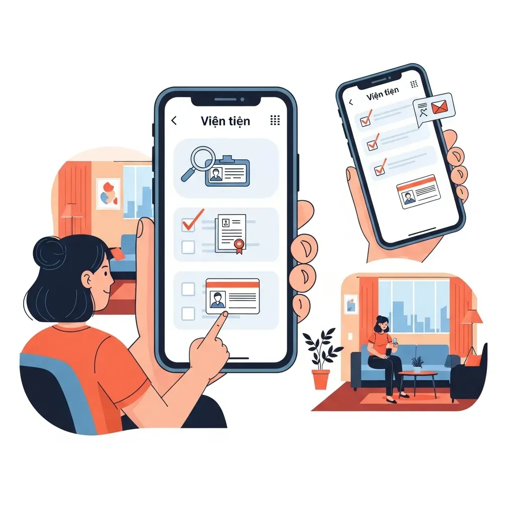 Minh họa các bước tự kiểm tra trước khi gọi dịch vụ truyền nước tại nhà ở TP.HCM