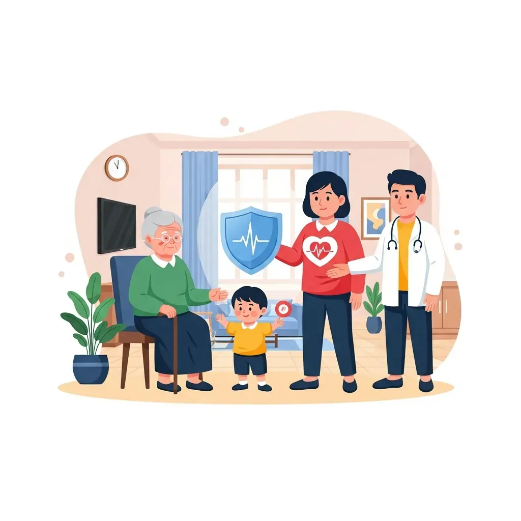 Minh họa các nhóm nguy cơ cao không nên truyền dịch tại nhà như người cao tuổi, trẻ nhỏ, người bệnh tim