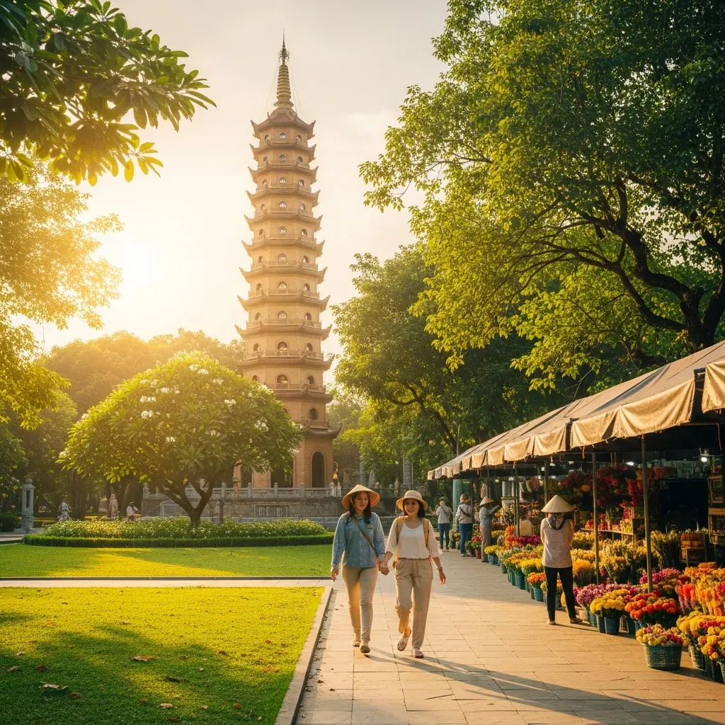 Các điểm tham quan gần Vạn Hạnh Mall như Việt Nam Quốc Tự và chợ hoa