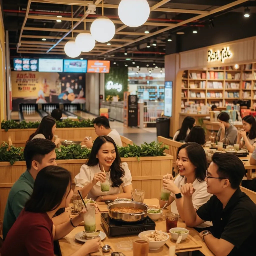 Khu ăn uống và vui chơi trong Vạn Hạnh Mall