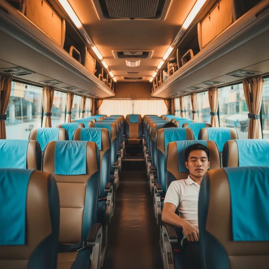 Nội thất xe giường nằm tiêu chuẩn giá rẻ với hành khách Việt Nam