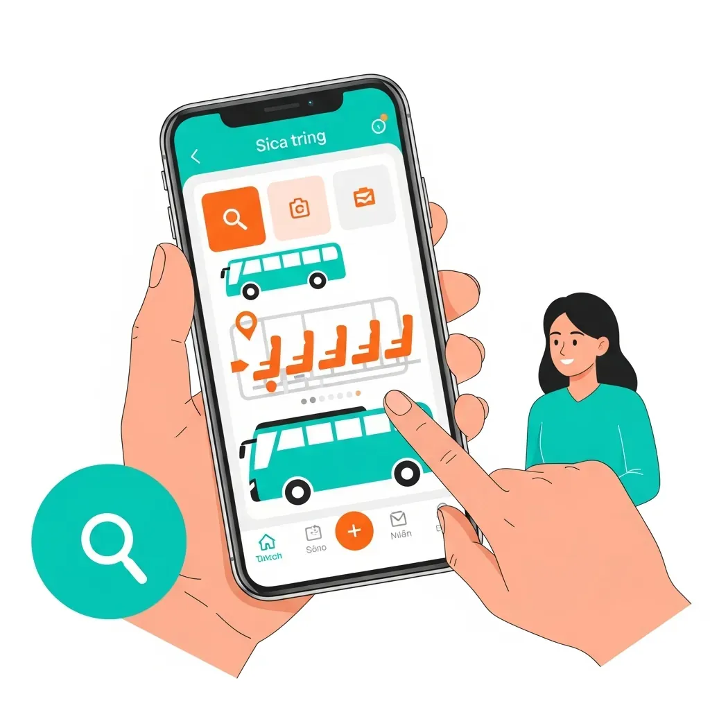 Quy trình đặt vé xe online qua ứng dụng trên điện thoại