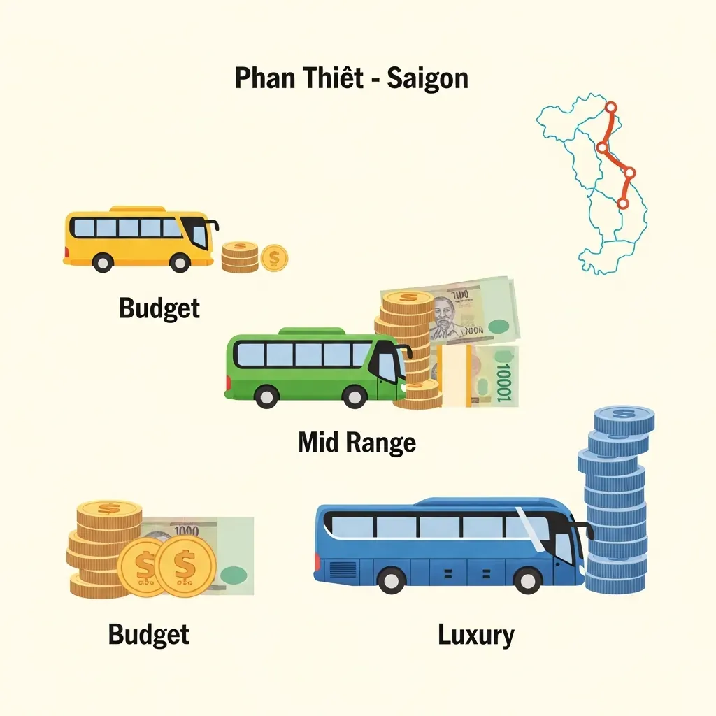 Biểu đồ minh họa so sánh chi phí các nhà xe.