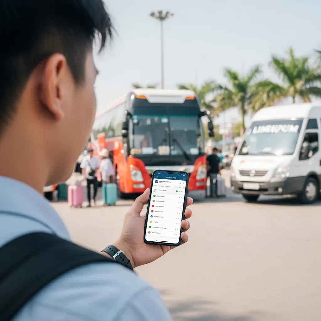 Hành khách tìm phương án thay thế khi hết vé qua điện thoại.