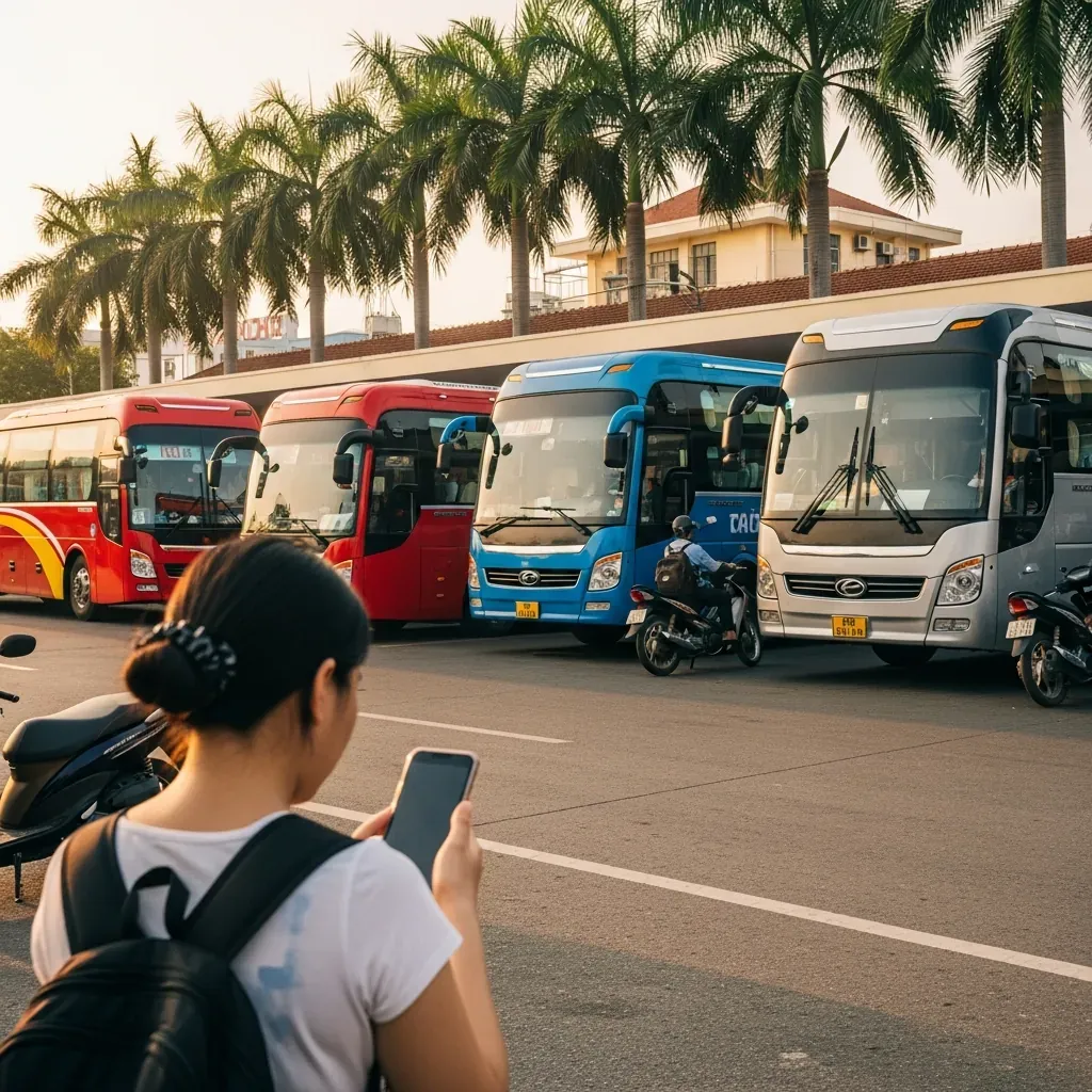 Xe khách thay thế khi Phương Trang hết vé.