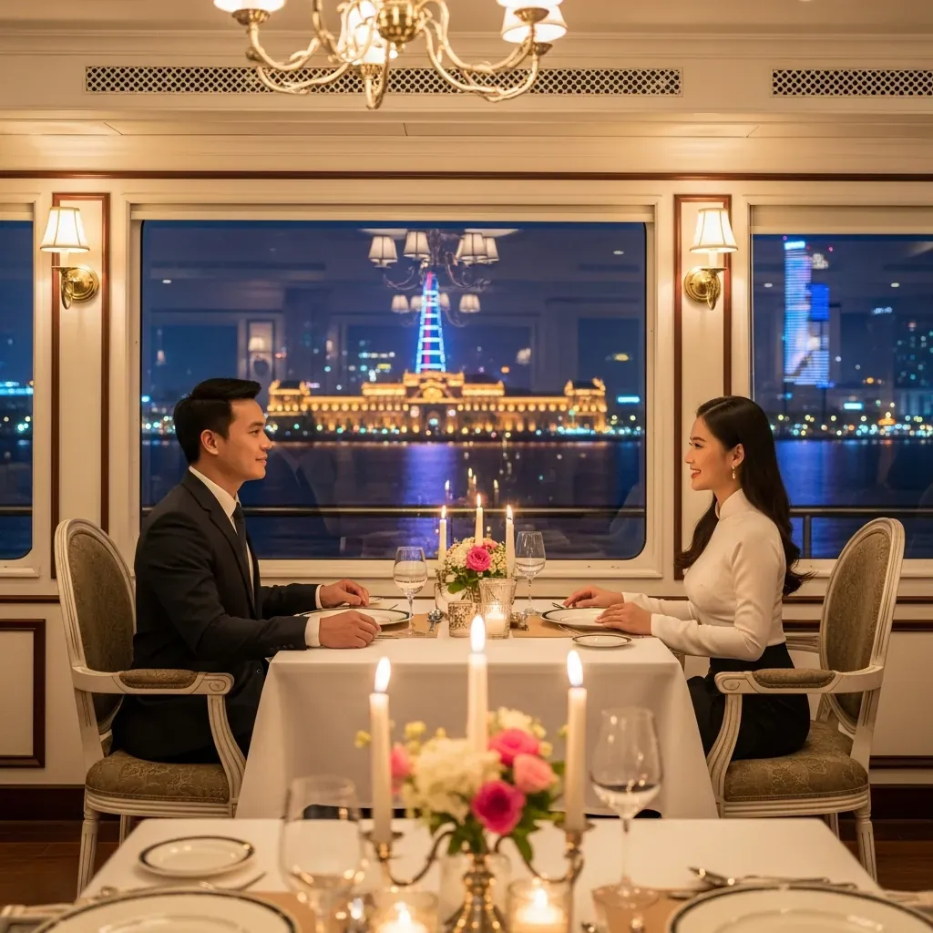 Cặp đôi người Việt trên du thuyền Saigon Princess