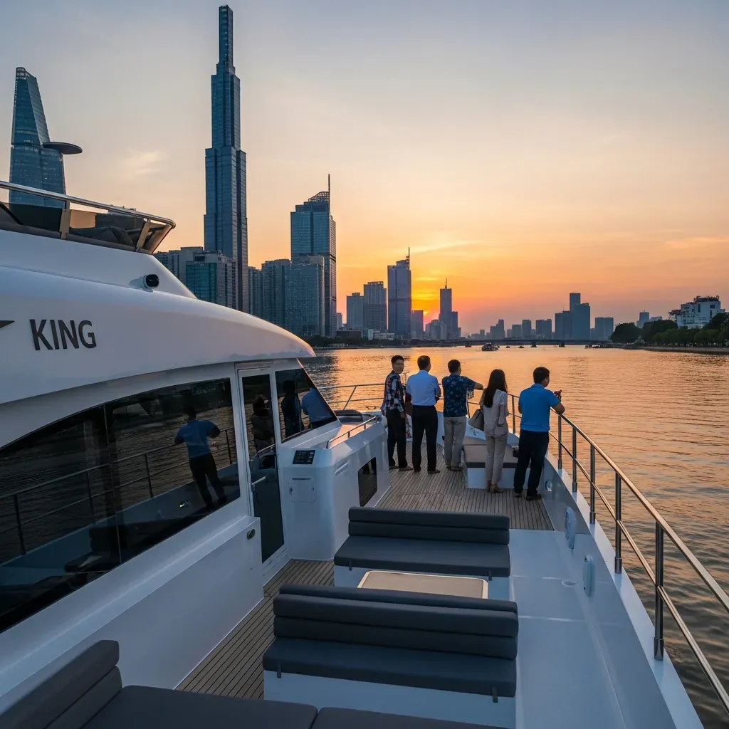 Du thuyền King Yacht hiện đại trên sông Sài Gòn