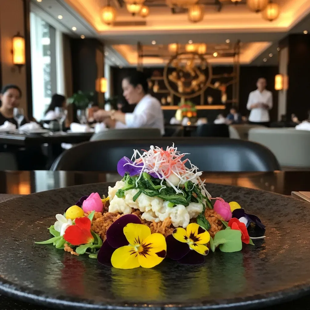 Món ăn được trình bày tinh tế tại nhà hàng AKUNA.