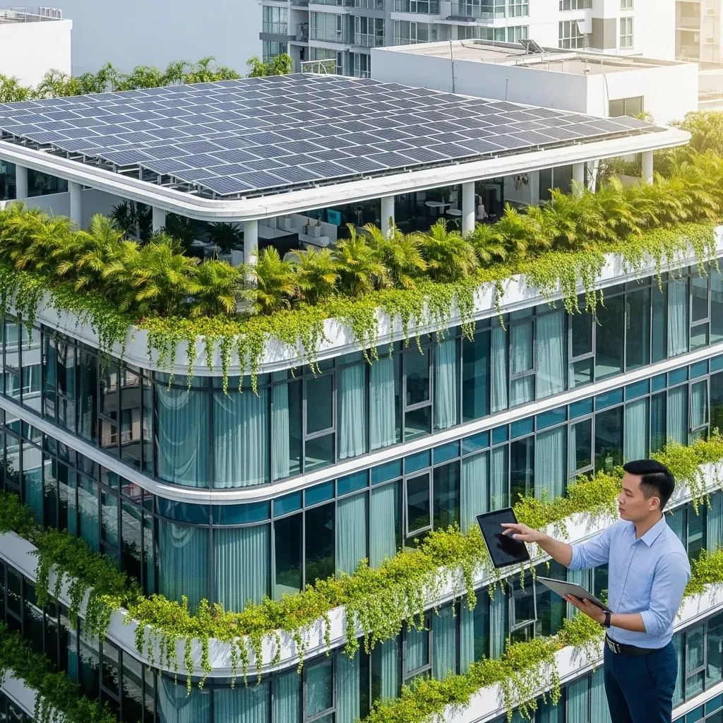 Khách sạn hiện đại với thiết kế xanh tại Quận 8