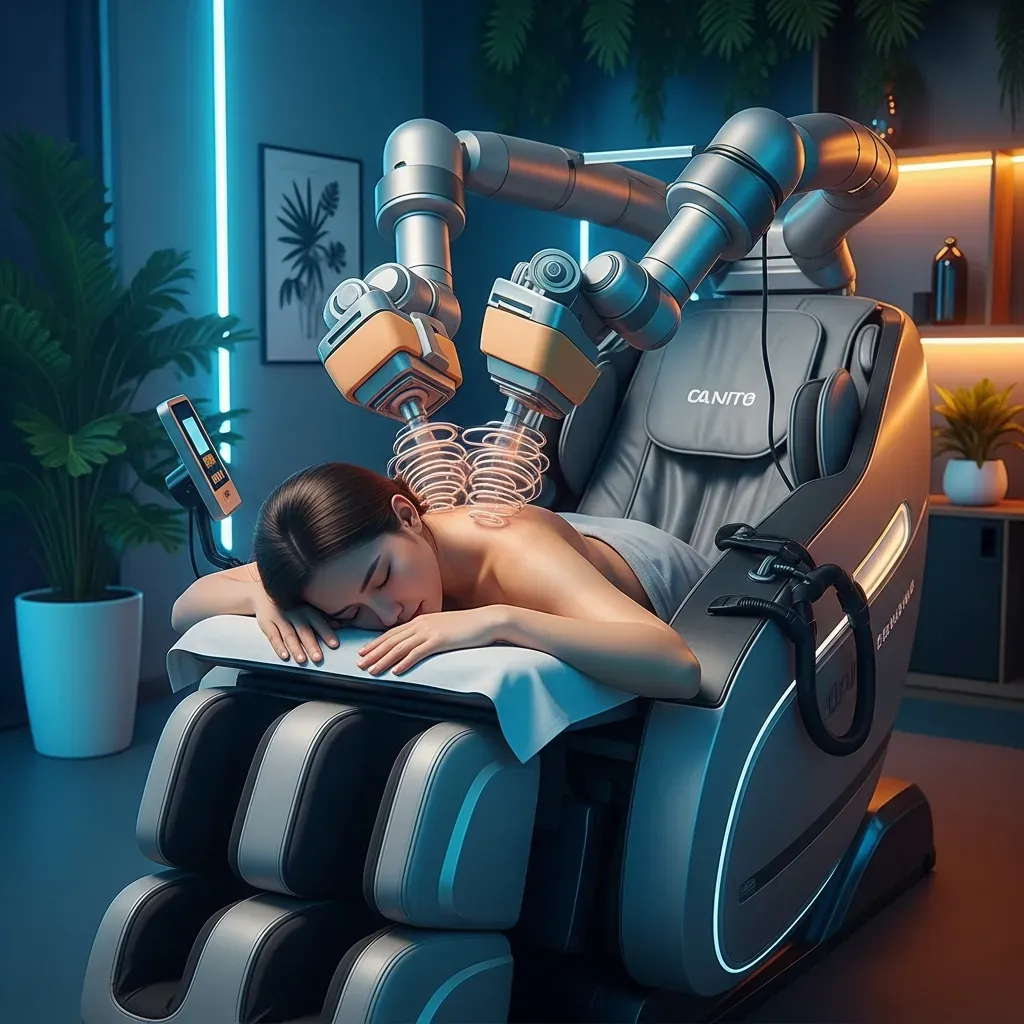 Công nghệ robot massage AI hỗ trợ giãn cơ trong tương lai.