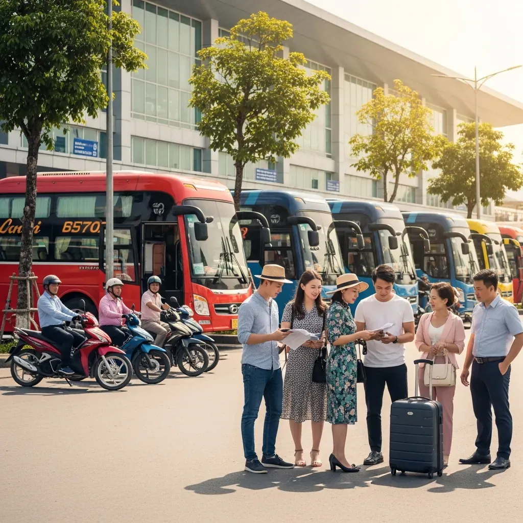 Nhiều lựa chọn xe khách tuyến Trà Vinh Sài Gòn tại bến xe.